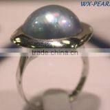 Latest Pearl Ring Design With Diamond Rings Tahitian Pearl Ring thumbnail-1