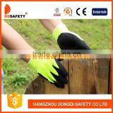 DDSAFETY 7 Gauge Fluorescence Yellow Acrylic Fiber Gloves Safety Gloves thumbnail-2
