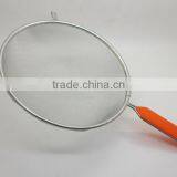 Kitchen Accessories Stainless Steel Cooking Splatter Screen With Plastic Handle for Splatter Cuard Fits