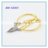 High Quality Mini Stainless Steel Blade Gold Plating Handle Sewing Scissors
