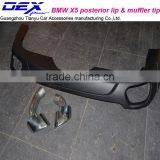 Racing Muffler Tip PP Rear Diffuser for B~MW X5 thumbnail-2