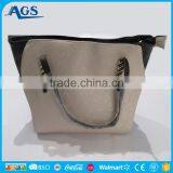 Double Zippers Tote Bag Custom Printed Fashion Bag thumbnail-5