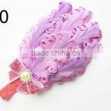 Curly Feather With Pearl Bead Rhinestone for Kids Hair Accessories thumbnail-5