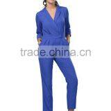 2015 New Arrival Elegant 3/4 Sleeve Women Wrap Jumpsuit thumbnail-2