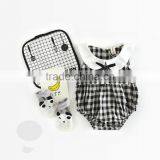 2017 Baby Girls Black and White Checker Jumpsuit thumbnail-1
