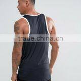 2017 Cheap New Design Custom Manufacture Black Color Gym Wear Comfortable 95% Cotton 5% Spandex Fashion Men's Tank Tops thumbnail-2