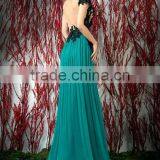 High Quality Chiffon Flower High Neck Popular Arab Style Dress thumbnail-2