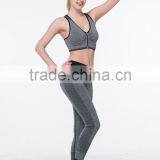 High Quality Mixed Gray Yoga Plain Custom Made Running Bra thumbnail-4
