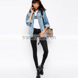 Denim Jacket Vintage Women's Lady Jacket Long Sleeve Jacket thumbnail-4