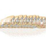 Designer Diamond Cut 6 MM 3 Tone Side Veni Bangles thumbnail-1