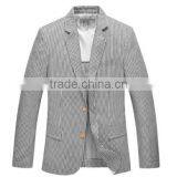 Blazer Mens Casual Suits Plain Weave Fabric Little Shining Men's Jacket Tailored Male thumbnail-4