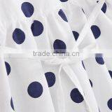 Children Boutique Summer Clothing Baby Girls White Big Polka Dot Ruffle Dress Party Wear thumbnail-4