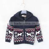 Kids Wool Sweater Hooded Xmas Knitting Cardigan thumbnail-1