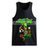 Cheap Printed Front 100 Cotton Wholesale Men Bodybuilding Custom Stringer Tank Top thumbnail-2