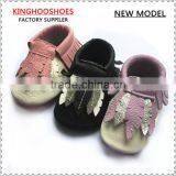Fashion Fringed Leather Baby Shoes, New Design Baby Moccasin, Italian Moccasins Shoes thumbnail-1