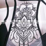 Stylish Style Beautiful Embroidered Back Wireless Bra Sexy Ladies Yoga Bra thumbnail-3