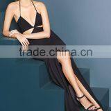 Levitate Black Halter Maxi Dress thumbnail-6