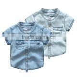 Wholesale Boys Child Clothes 100% Cotton Kids Blank Clothing Shirts thumbnail-1