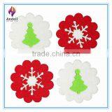 New Design Round Felt Snowflake Christmas Placemat thumbnail-1