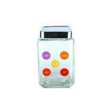 Square Glass Canisters With Square Lid thumbnail-1