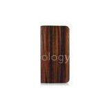 Wooden Customizable Cell Phone Cases Apple IPhone 6 Real Leather Back Covers