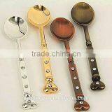 Electroplate Vintage Coffee Spoon Ice Crea Spoon/hy Zinc Alloy Creative Spoon and Fork /fancy Dessert Spoon Tableware