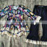 Yiwu Hot Sale Children Clothes Boutique Girl Clothing Outfits Double Ruffle Outfit Kids Clothing Wholesale thumbnail-2