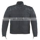 HMB-0475A LEATHER JACKETS MOTORBIKE COATS BLACK BIKER STYLE