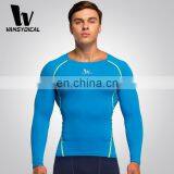 Pro Men Compression Long-sleeve Shirts Custom Brand Logo For Running Fitness Wear Wholesale thumbnail-1