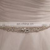 New Arrival Eleagnt V Neck Beaded Straps & Betl Puff Wedding Gown Ruffle Organza thumbnail-3