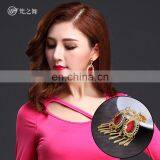 P-9084 New Arrival Tribal Indian Red Diamond Women Belly Dance Earrings Jewelry Accessory thumbnail-6