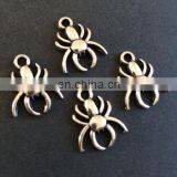 Antiqued Silver 16mm x 13mm x 3mm Spider Insect Pendant