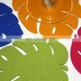 China supplier felt leaf coasters