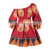 2020 New Arrivals Translucent Outer Clothing Asymmetrical Neckline Women Casual Dresses thumbnail-4