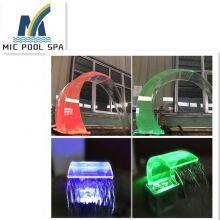 China Factory Acrylic Garden Water Features Swimming Pool Cascade Blade Waterfall Fountain thumbnail-3