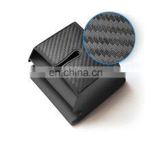 Black Plastic Car Storage Box Phone Holder Multifunction Mobile Phone Storage Box Charging Hole Organizer thumbnail-1