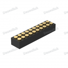 Denentech 1.27mm Pitch Dual Row H2.0mm Straight SMT PogoPin Connector thumbnail-1