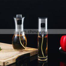 New Arrival Kitchen Olive Glass Stainless Steel 200ml Mist Cooking Oil Sprayer Bottle thumbnail-2