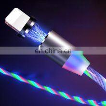 Wholesale Magnetic Fast Charging USB Cable Flowing Light Phone Accessories Data Cables thumbnail-2