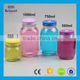 Food Grade Empty Glass Storage Jar Round Clear Glass Honey Jar thumbnail-2