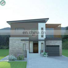 Modern Design Light Steel Prefab House Concrete Wall and Roof System Seismic Resistant Prefab 2 Storey House thumbnail-2