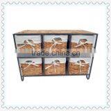 Natural Handmade Hyacinth 6 Drawer Chest With Liner
