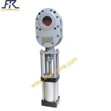 Pneumatic  Double Disc Tungsten carbide Gate Valve For Dry Ash