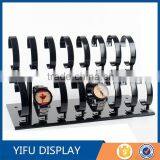 Double-Layer Black Acrylic Watch Display Stand C Clip Watch Display Rack Holder Quality Choice