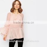 2016 Summer New Fashion women blouse sleeveless chiffon Casual Loose Blouse B021