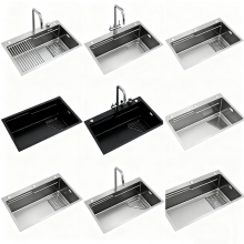 Premium 304 Steel Kitchen Sink + Full Fitting Kit for Home Use
