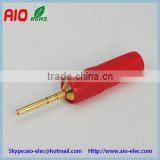 banana plug male connector 2mm,red plastic casing