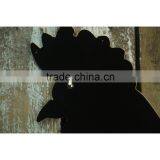 Animal Black Rooster Zodiac Antique Decorative Slat Wood Wall Plaque With Hooks thumbnail-4