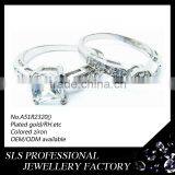 Fashion Ring With Big Stone 925 Silver Material Couple Love Band Rings Cheap Wedding Ring for Unisex Gender thumbnail-6