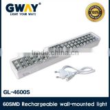 NEW ABS plastic 60pcs of 2835SMD LED emergency light with fuse function and pull switch,rechargeable lamp for camping